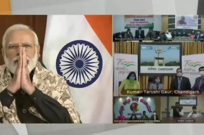PM Narendra Modi interacts with Pradhan Mantri Rashtriya Bal Puraskar recipients, awards digital certificates
